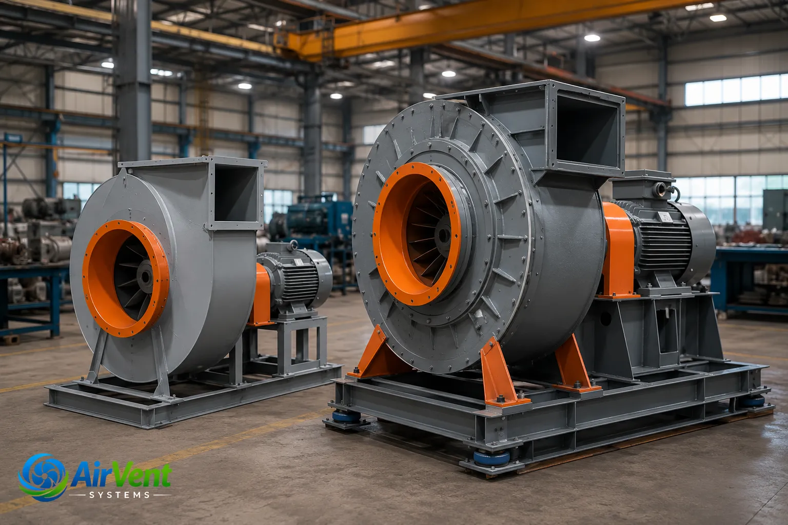 High pressure blower vs standard industrial blower showing reinforced casing and heavier build.