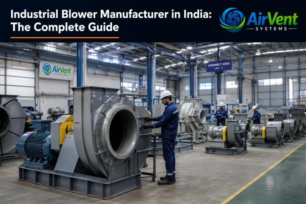 Industrial blower manufacturer in India — complete guide to types, pricing and selection.